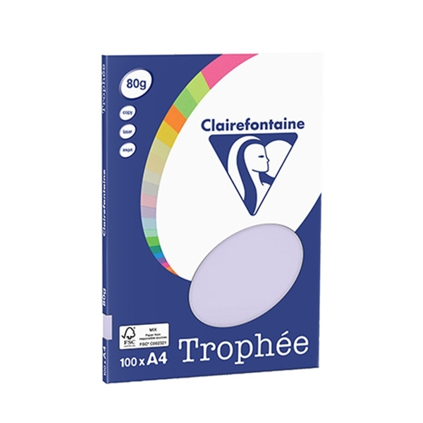 A4 80g paper (lilac) | Clairefontaine | 100 sheets 250041 - 1