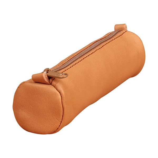 Clairefontaine Age small light brown round leather pencil case 77018C 250460 - 1