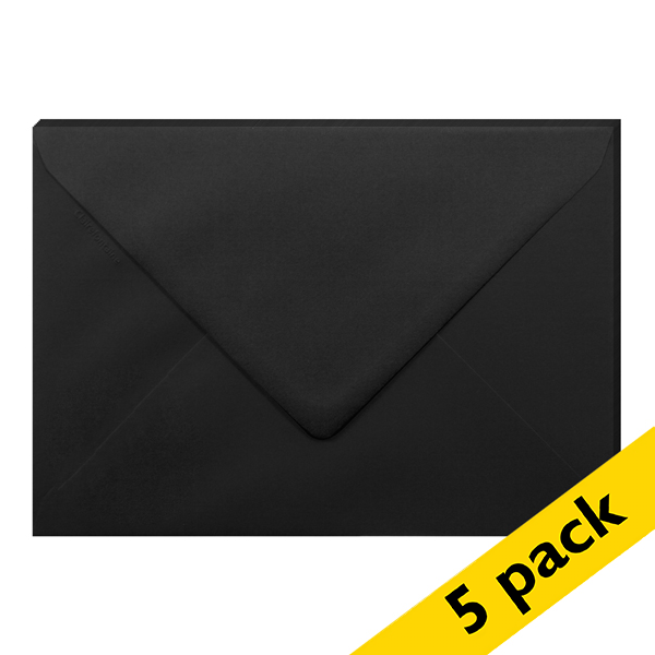 Clairefontaine C5 black coloured envelopes, 120g (5-pack) 26832C 250348 - 1
