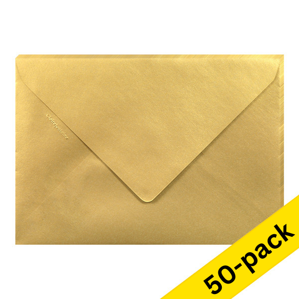 C5 envelope 162 x 229mm | gold self-adhesive, 120g | Clairefontaine | 50-pack 424771 - 1