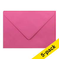 C5 envelope 162 x 229mm | intense pink self-adhesive, 120g | Clairefontaine | 5-pack 250345