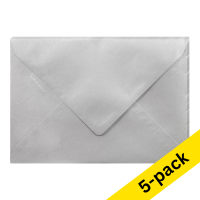 C5 envelope 162 x 229mm | silver self-adhesive, 120g | Clairefontaine | 5-pack 250349