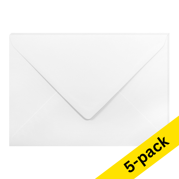 C5 envelope 162 x 229mm | white self-adhesive, 120g | Clairefontaine | 5-pack 250339 - 1