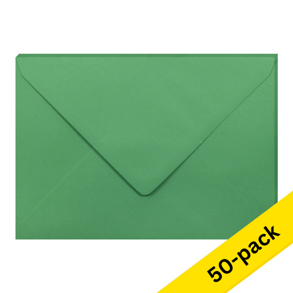 Clairefontaine C5 forest green coloured envelopes, 120g (10 x 5-pack) 424763 - 1