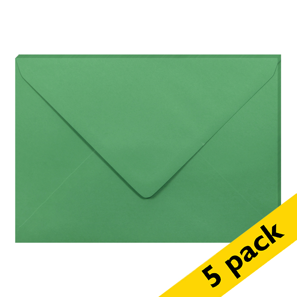 Clairefontaine C5 forest green coloured envelopes, 120g (5-pack) 26534C 250342 - 1