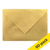 Clairefontaine C5 gold coloured envelopes, 120g (10 x 5-pack) 424771