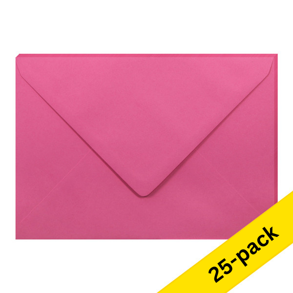 Clairefontaine C5 intense pink coloured envelopes, 120g (5 x 5-pack) 424766 - 1