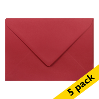 Clairefontaine C5 intense red coloured envelopes, 120g (5-pack) 26582C 250347