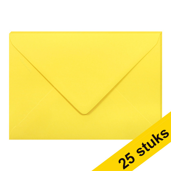 Clairefontaine C5 intense yellow coloured envelopes, 120g (5 x 5-pack)  424764 - 1