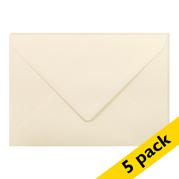 Clairefontaine C5 ivory coloured envelopes, 120g (5-pack) 26442C 250340 - 1