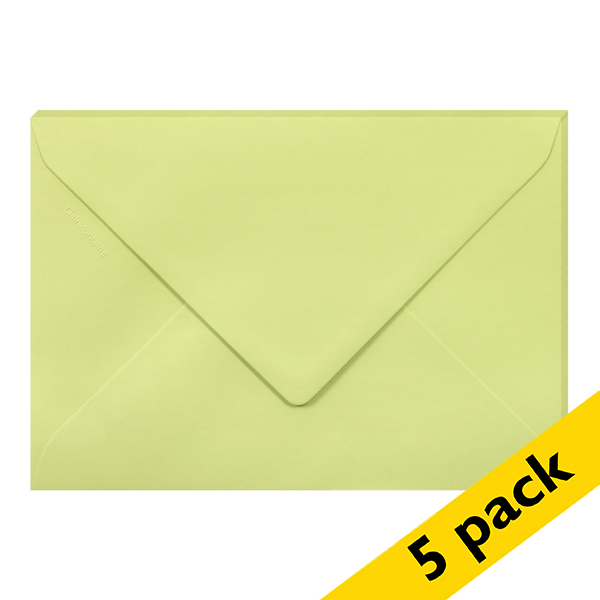 Clairefontaine C5 leaf green coloured envelopes, 120g (5-pack) 26472C 250341 - 1