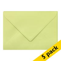 Clairefontaine C5 leaf green coloured envelopes, 120g (5-pack) 26472C 250341