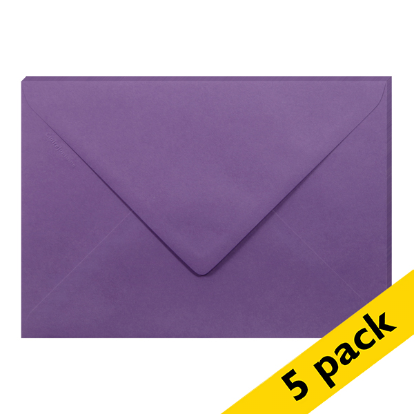 Clairefontaine C5 lilac coloured envelopes, 120g (5-pack) 26602C 250346 - 1