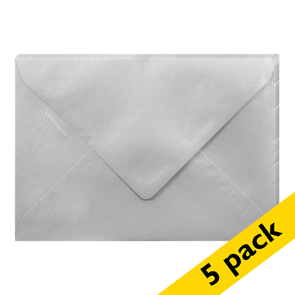 Clairefontaine C5 silver coloured envelopes, 120g (5-pack) 55582C 250349 - 1