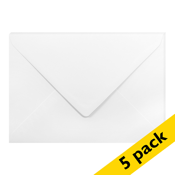 Clairefontaine C5 white coloured envelopes, 120g (5-pack) 26432C 250339 - 1