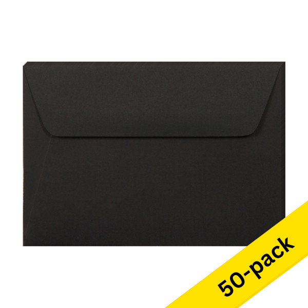 Clairefontaine C6 black coloured envelopes, 120g (10 x 5-pack) 424781 - 1