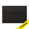 C6 envelope 114 x 162mm | black self-adhesive, 120g | Clairefontaine | 5-pack
