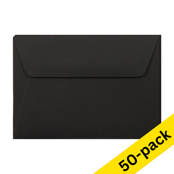 C6 envelope 114 x 162mm | black self-adhesive, 120g | Clairefontaine | 50-pack 424781 - 1