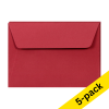 C6 envelope 114 x 162mm | intense red self-adhesive, 120g | Clairefontaine | 5-pack