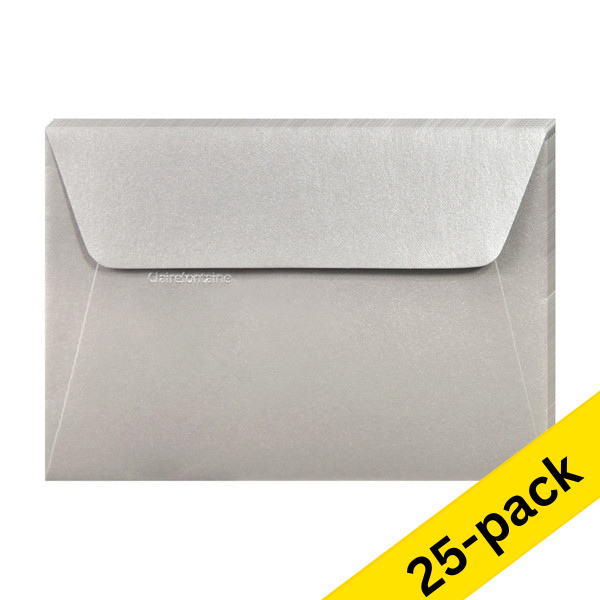 C6 envelope 114 x 162mm | silver self-adhesive, 120g | Clairefontaine | 25-pack 424782 - 1