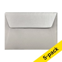 C6 envelope 114 x 162mm | silver self-adhesive, 120g | Clairefontaine | 5-pack 250337