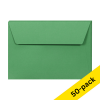 Clairefontaine C6 forest green coloured envelopes, 120g (10 x 5-pack)
