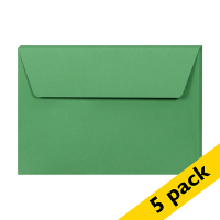 Clairefontaine C6 forest green coloured envelopes, 120g (5-pack) 26596C 250330
