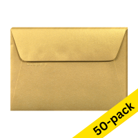 Clairefontaine C6 gold coloured envelopes, 120g (10 x 5-pack)