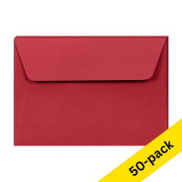 Clairefontaine C6 intense red coloured envelopes, 120g (10 x 5-pack) 424780