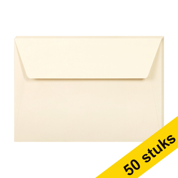 Clairefontaine C6 ivory coloured envelopes, 120g (10 x 5-pack) 424773 - 1