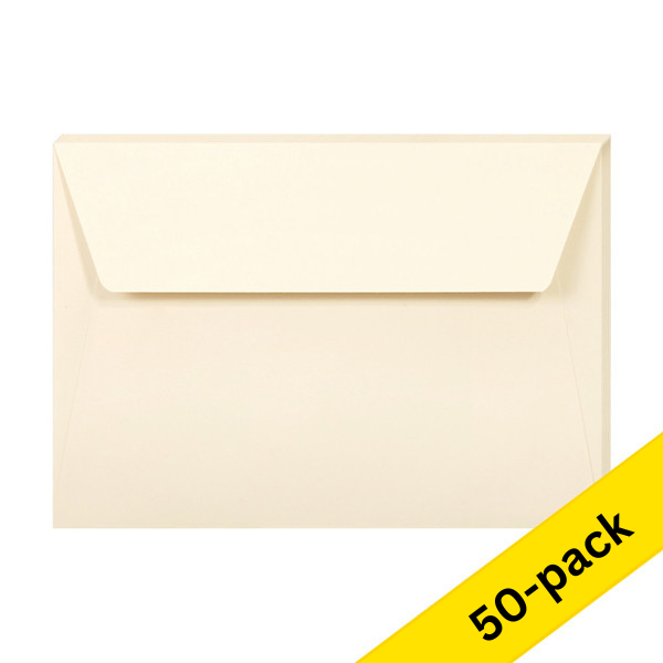 Clairefontaine C6 ivory coloured envelopes, 120g (10 x 5-pack) 424773 - 1
