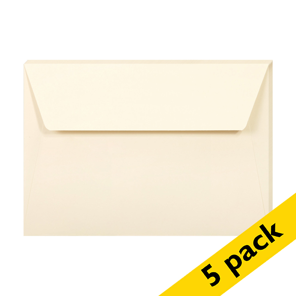 Clairefontaine C6 ivory coloured envelopes, 120g (5-pack) 26446C 250328 - 1