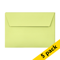 Clairefontaine C6 leaf green coloured envelopes, 120g (5-pack) 26476C 250329