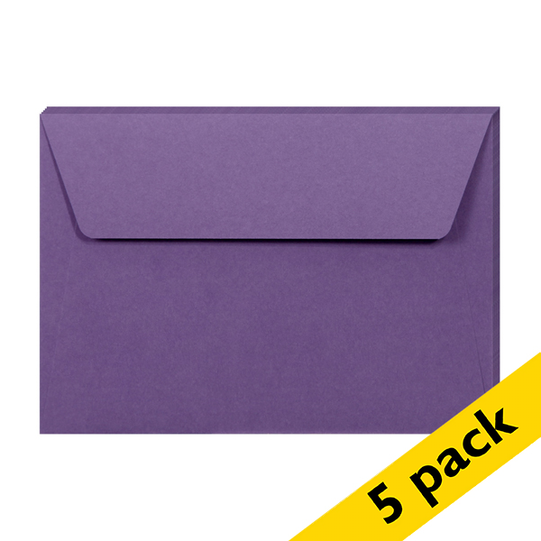 Clairefontaine C6 lilac coloured envelopes, 120g (5-pack) 26606C 250334 - 1