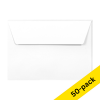 Clairefontaine C6 white coloured envelopes, 120g (10 x 5-pack)