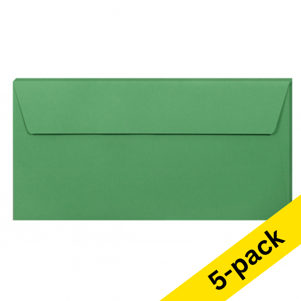 DL (EA5/6) envelope 110 x 220mm | forest green self-adhesive, 120g | Clairefontaine | 5-pack 250318 - 1