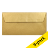 DL (EA5/6) envelope 110 x 220mm | gold self-adhesive, 120g | Clairefontaine | 5-pack