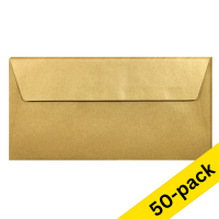 DL (EA5/6) envelope 110 x 220mm | gold self-adhesive, 120g | Clairefontaine | 50-pack
