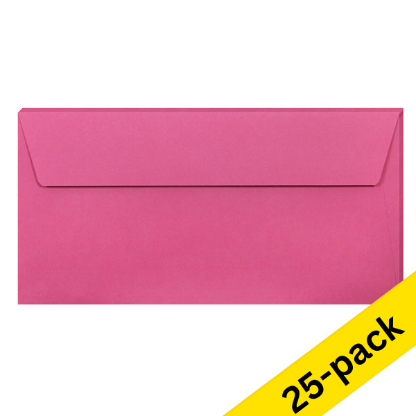 DL (EA5/6) envelope 110 x 220mm | intense pink self-adhesive, 120g | Clairefontaine | 25-pack 424790 - 1