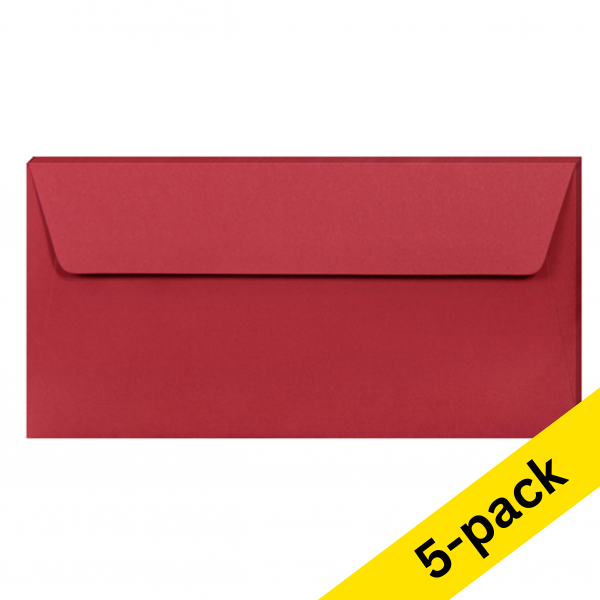DL (EA5/6) envelope 110 x 220mm | intense red self-adhesive, 120g | Clairefontaine | 5-pack 250323 - 1