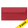 DL (EA5/6) envelope 110 x 220mm | intense red self-adhesive, 120g | Clairefontaine | 5-pack