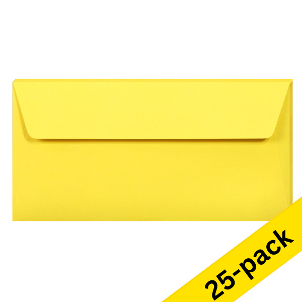 DL (EA5/6) envelope 110 x 220mm | intense yellow self-adhesive, 120g | Clairefontaine | 25-pack 424788 - 1