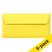 DL (EA5/6) envelope 110 x 220mm | intense yellow self-adhesive, 120g | Clairefontaine | 5-pack 250319