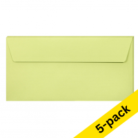 DL (EA5/6) envelope 110 x 220mm | leaf green self-adhesive, 120g | Clairefontaine | 5-pack 250317