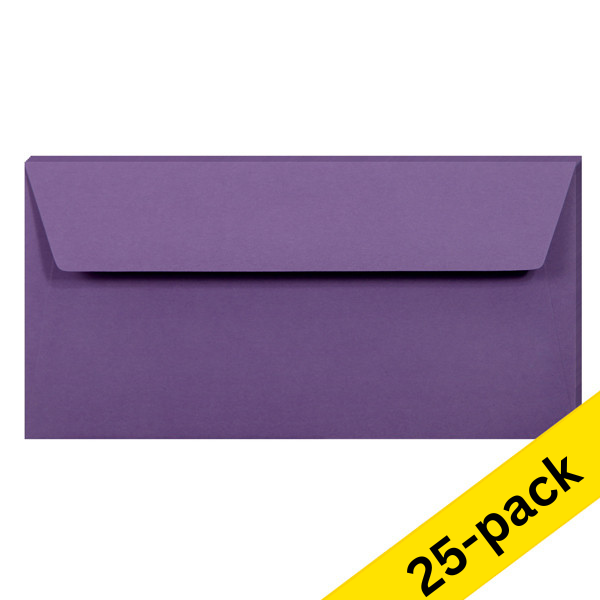 DL (EA5/6) envelope 110 x 220mm | lilac self-adhesive, 120g | Clairefontaine | 25-pack 424791 - 1