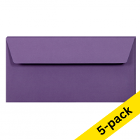 DL (EA5/6) envelope 110 x 220mm | lilac self-adhesive, 120g | Clairefontaine | 5-pack 250322