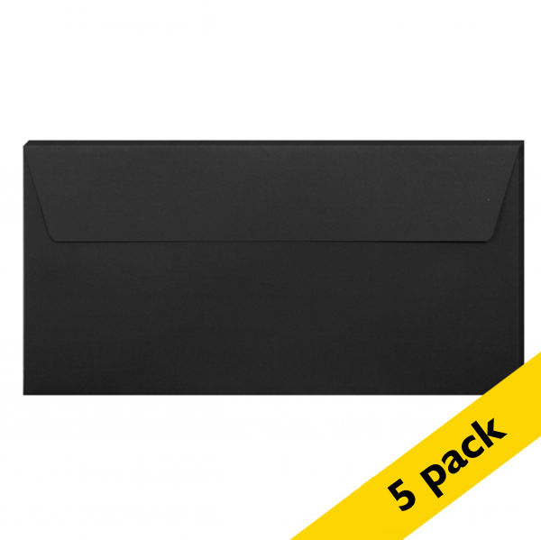 Clairefontaine EA5/6 black coloured envelopes, 120g (5-pack) 26835C 250324 - 1