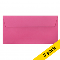 Clairefontaine EA5/6 intense pink coloured envelopes, 120g (5-pack) 26575C 250321