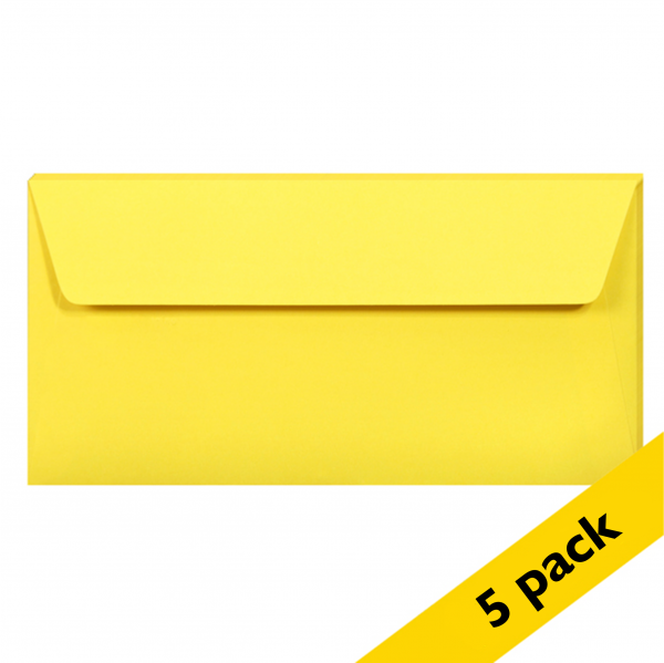 Clairefontaine EA5/6 intense yellow coloured envelopes, 120g (5-pack) 26565C 250319 - 1