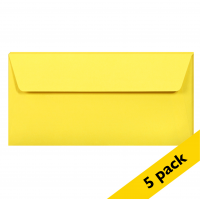 Clairefontaine EA5/6 intense yellow coloured envelopes, 120g (5-pack) 26565C 250319